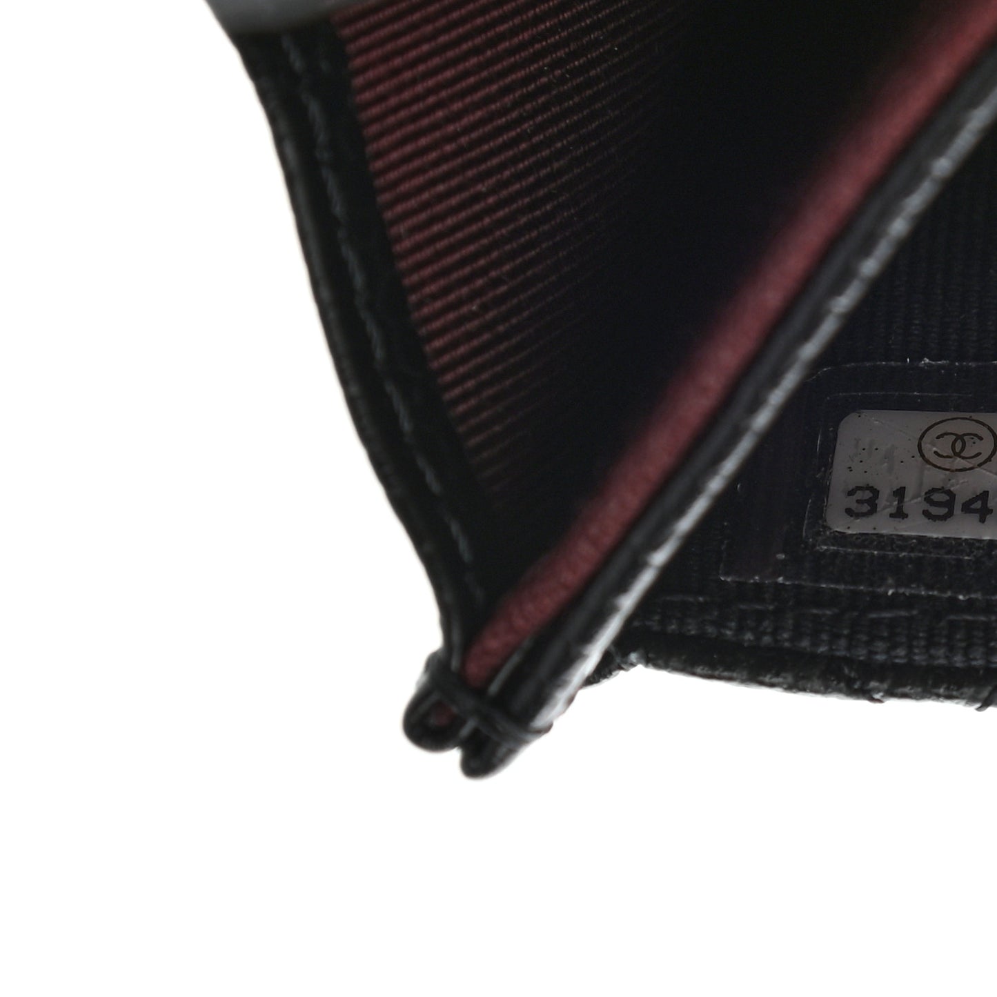 Caviar Quilted Flap Card Holder Wallet Black