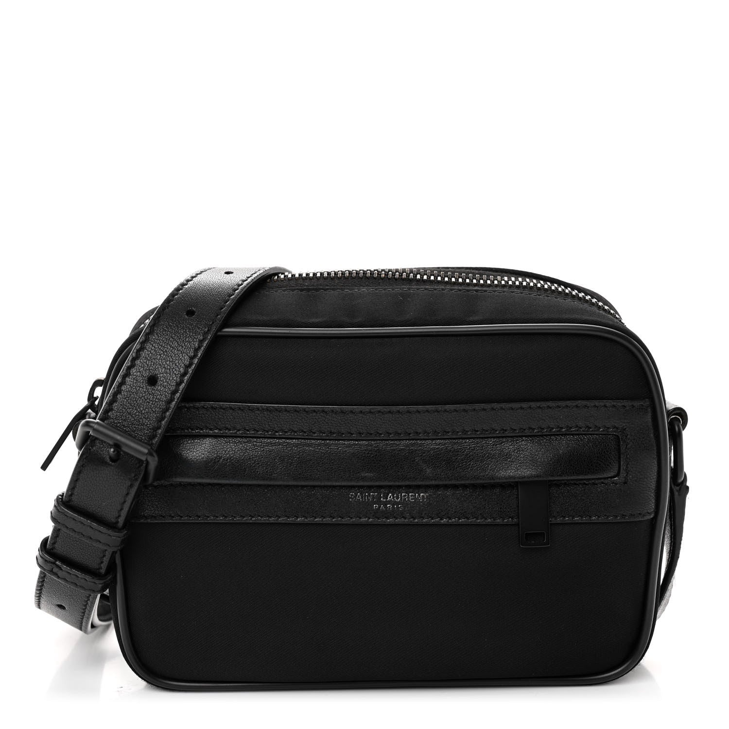 Saint Laurent Lambskin Nylon Small Camp Camera Bag Black 1 of 9