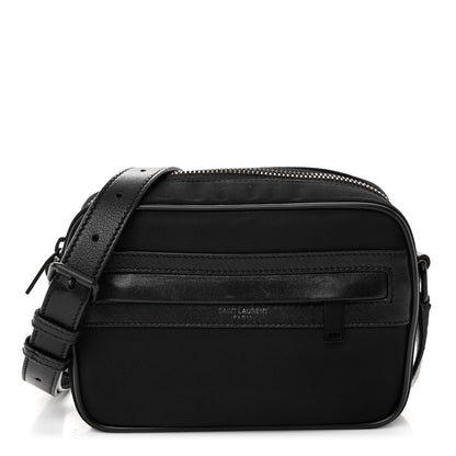 Saint Laurent Lambskin Nylon Small Camp Camera Bag Black 1 of 9