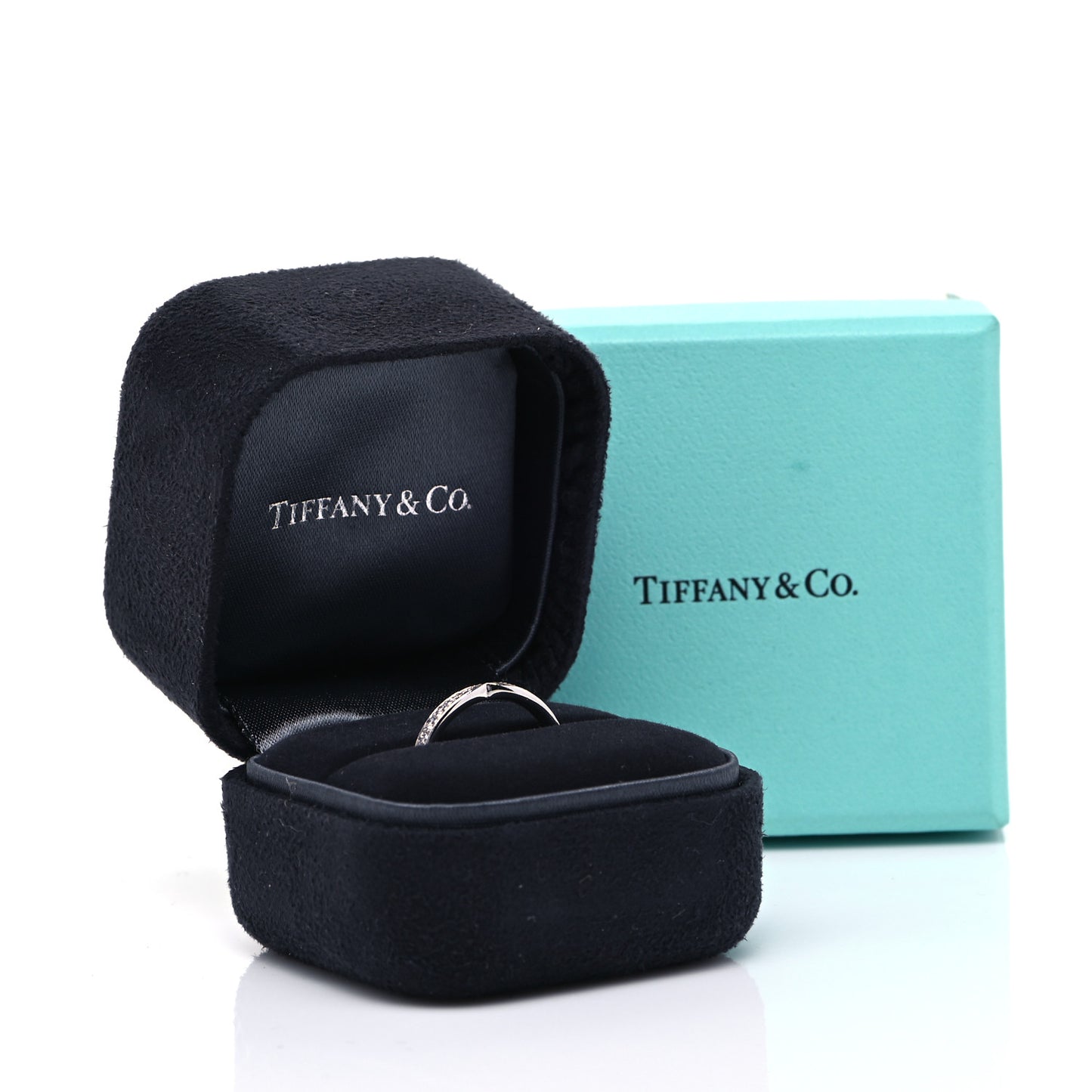 Platinum Diamond Harmony Bead-set Band Ring 49 5