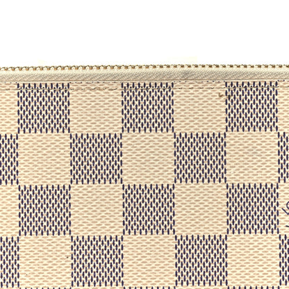 Louis Vuitton Damier Azur Clemence Wallet Rose Ballerine 7 of 7