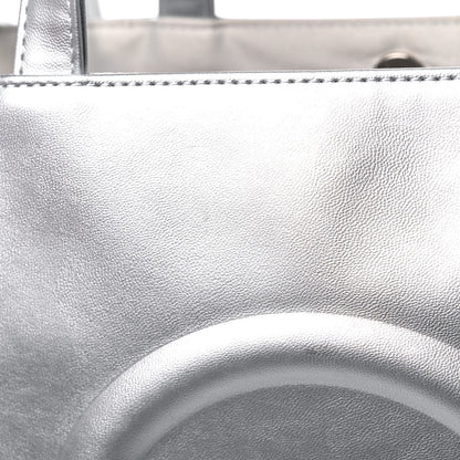 Telfar Metallic Vegan Leather Medium Shopping Bag Silver 13 of 13