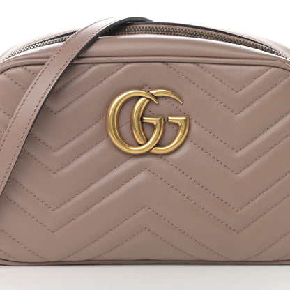 Gucci Calfskin Matelasse Small GG Marmont Chain Shoulder Bag Porcelain Rose 8 of 13