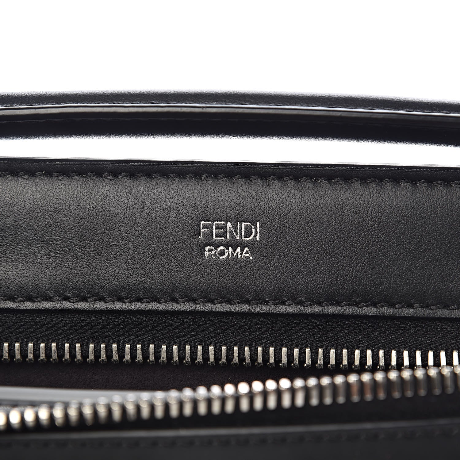 Fendi Vitello Baltico Hypnoteyes Studded Small Dotcom Click Chain Satchel Black 8 of 11