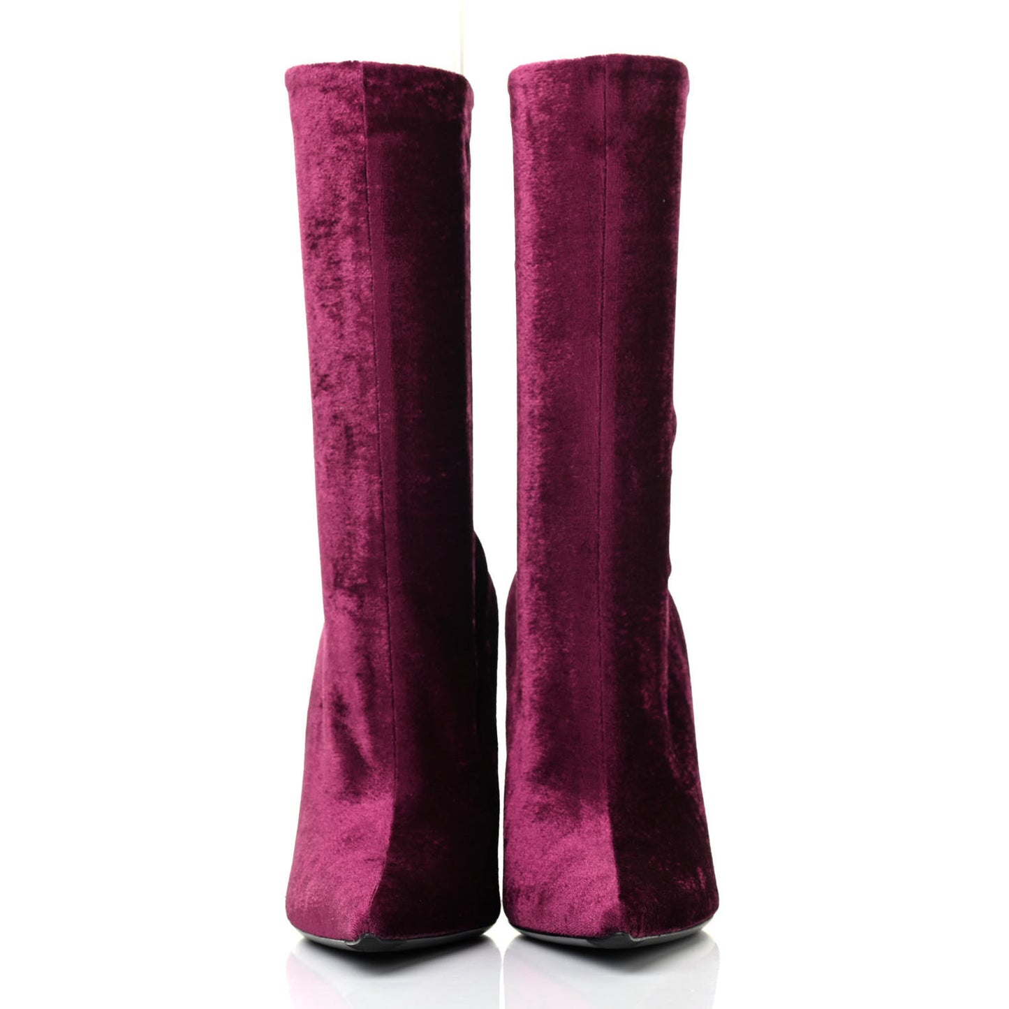 Velvet Extreme Pointed Toe Knife Booties 36 Rouge Prune