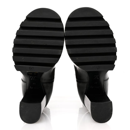 Louis Vuitton Patent Nano Monogram Ankle Star Trail Boots 37 Black 6 of 13