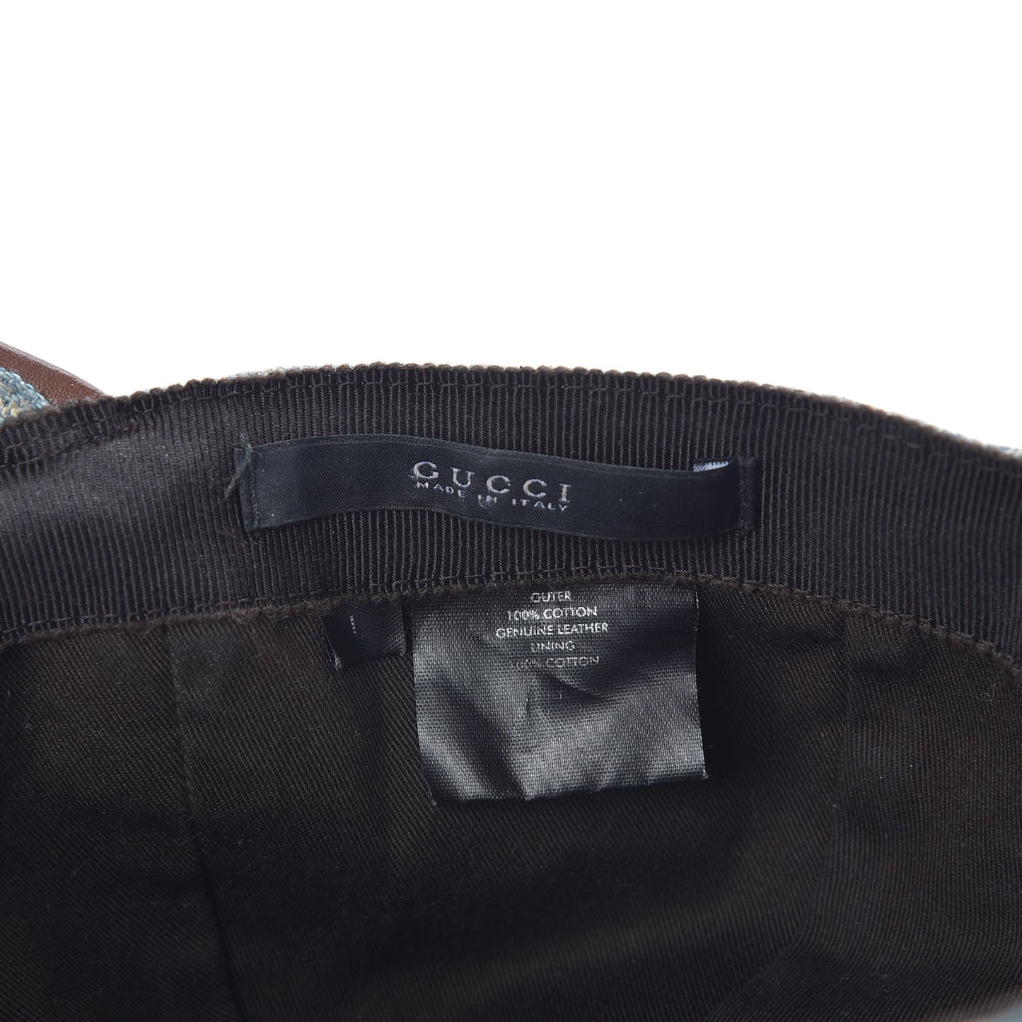 Denim GG Monogram Baseball Hat L Blue