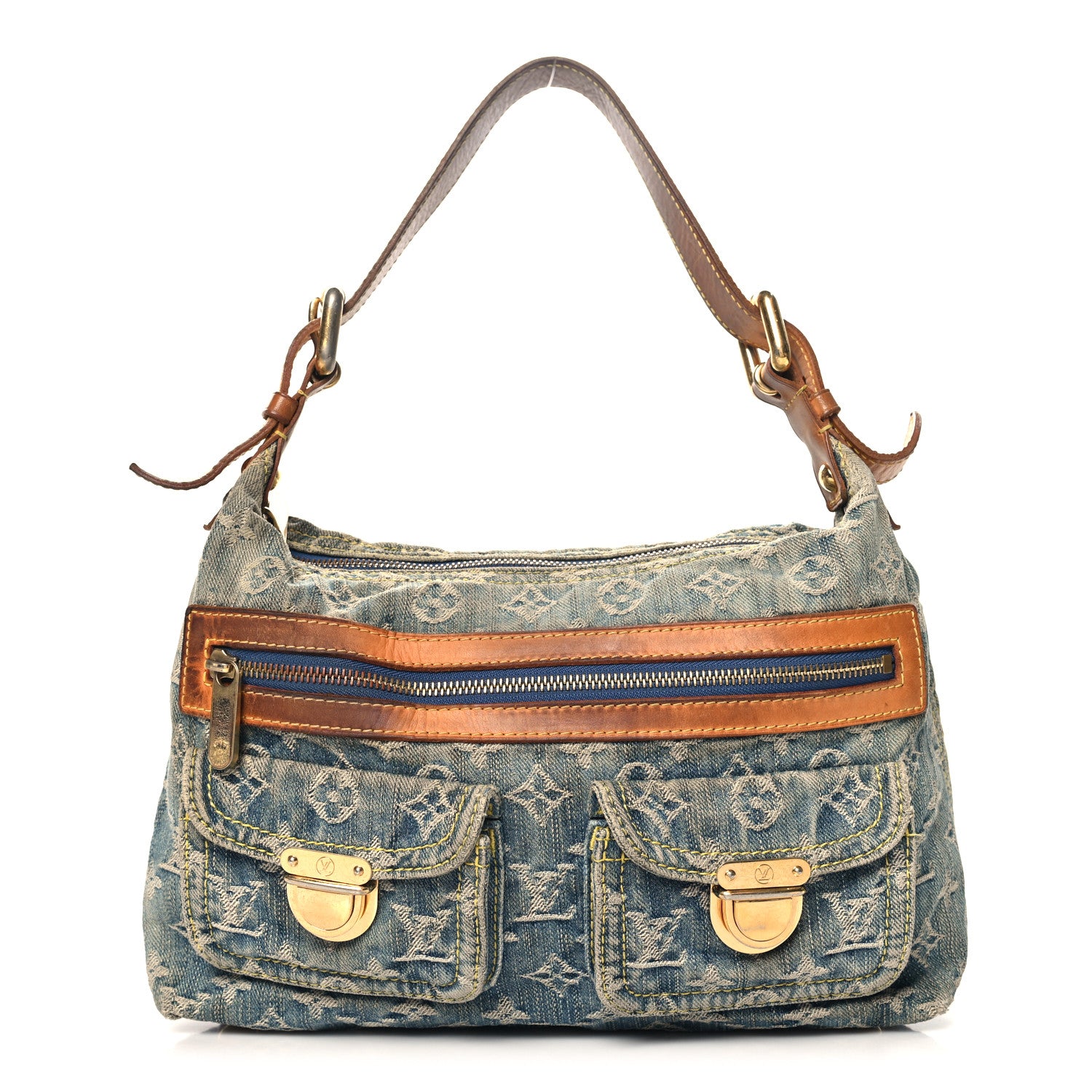 Louis Vuitton Monogram Denim Baggy PM Blue 1 of 10