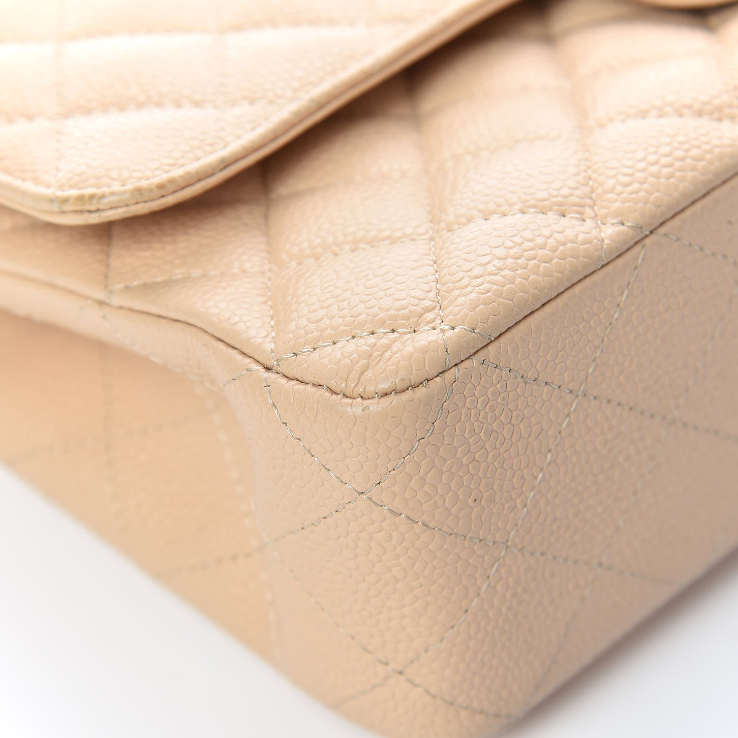 Chanel Caviar Quilted Medium Double Flap Beige Clair 12 of 16