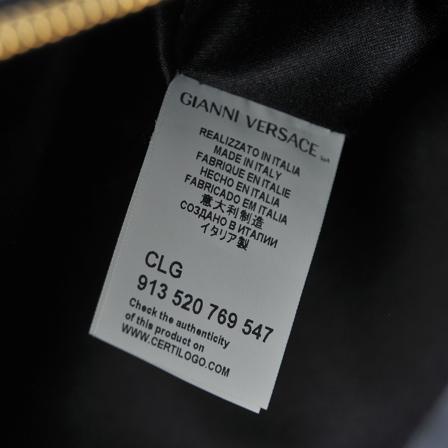 Versace Calfskin Signature Duffle Bag Nero Black 7 of 7
