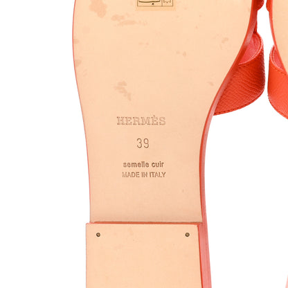 Hermes Epsom Oran Sandals 39 Orange Poppy 6 of 10