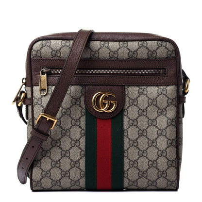 Gucci GG Supreme Monogram Web Small Ophidia Messenger Bag Brown 1 of 5