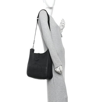 Hermes Taurillon Clemence Evelyne III GM Black 2 of 10