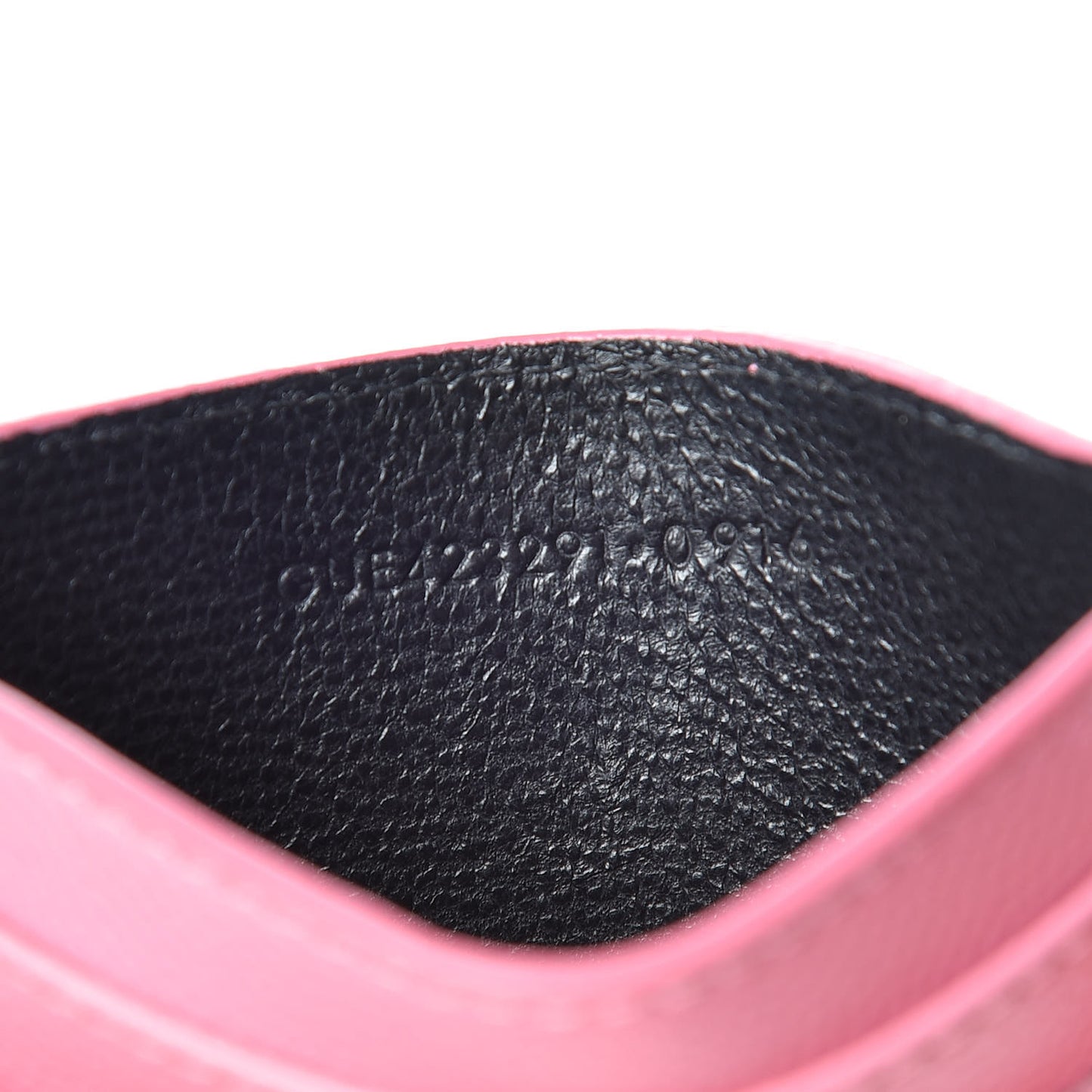 Grain De Poudre Matelasse Chevron Monogram Credit Card Case Indian Pink