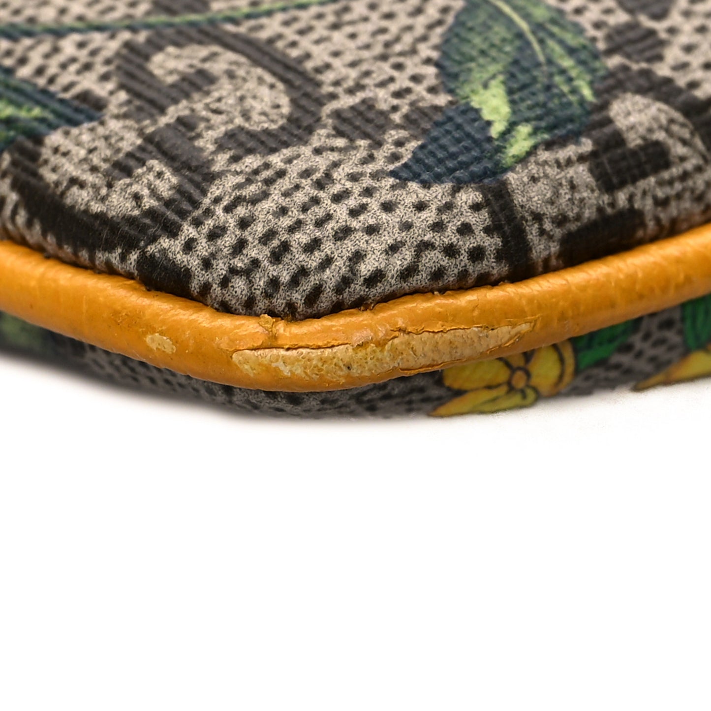 GG Supreme Monogram Flora Large Ophidia Pouch Clutch Beige Multicolor Crop