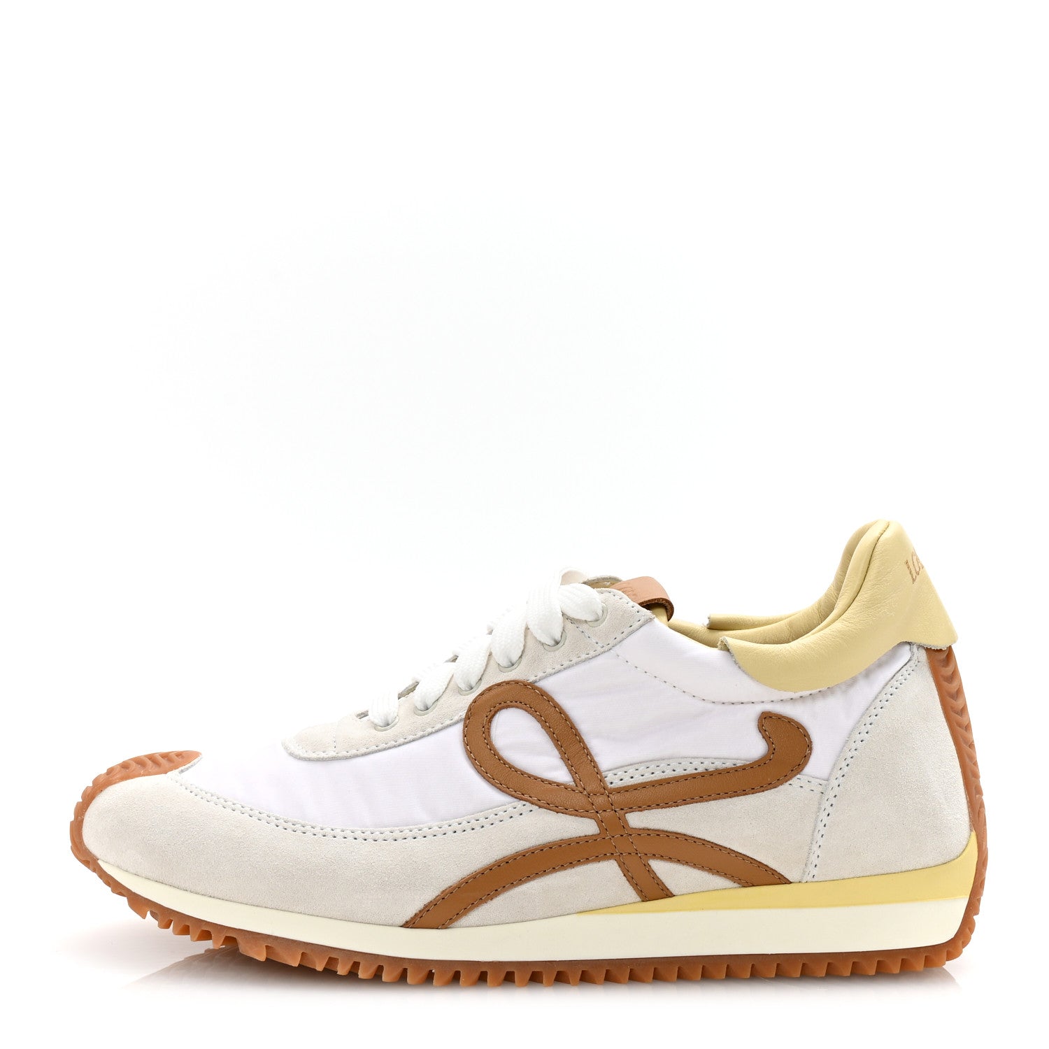 Loewe Nylon Suede Flow Runner Sneakers 38 White Medium Concealer 1 of 10