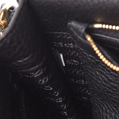 Prada Vitello Daino Flap Crossbody Black 9 of 11
