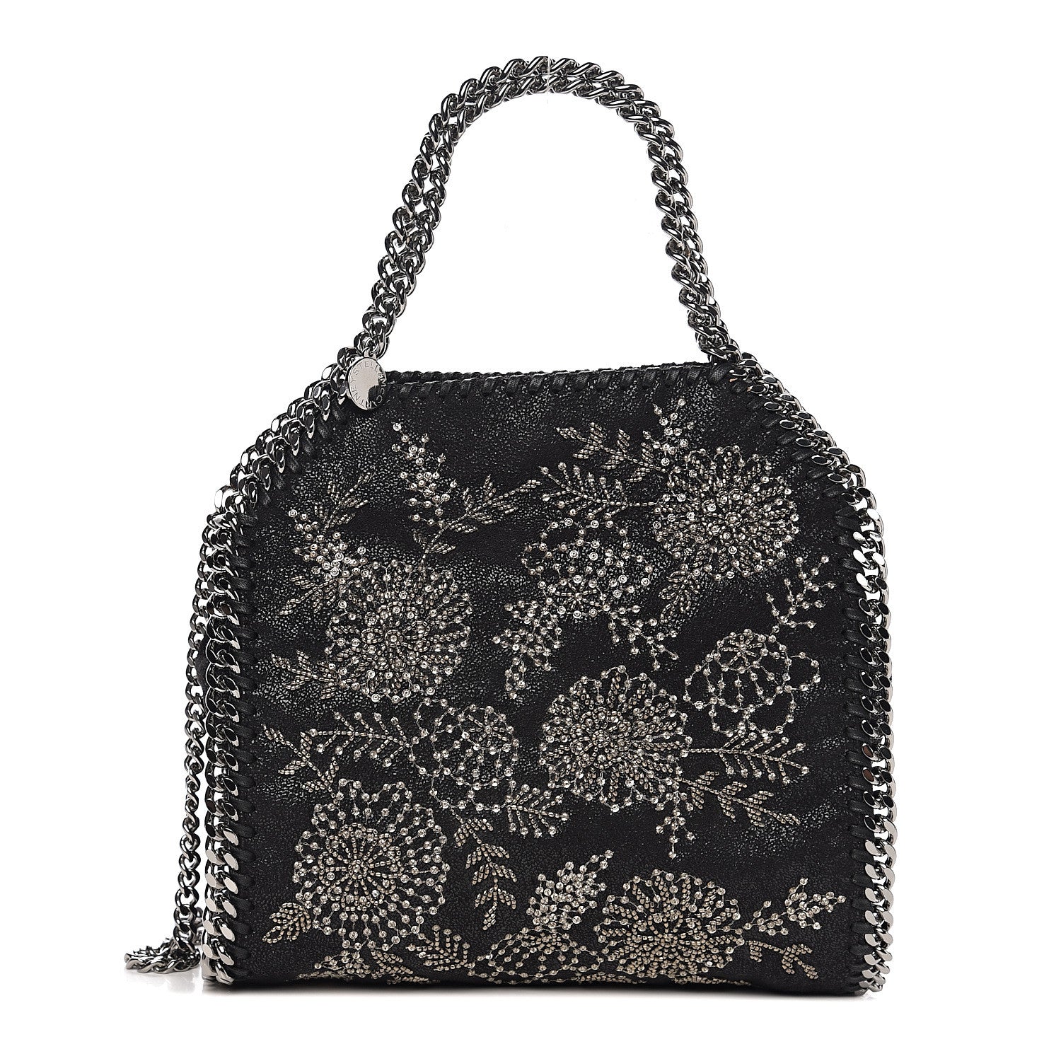 Stella McCartney Bead Embellished Shaggy Deer Mini Falabella Tote Black 1 of 8