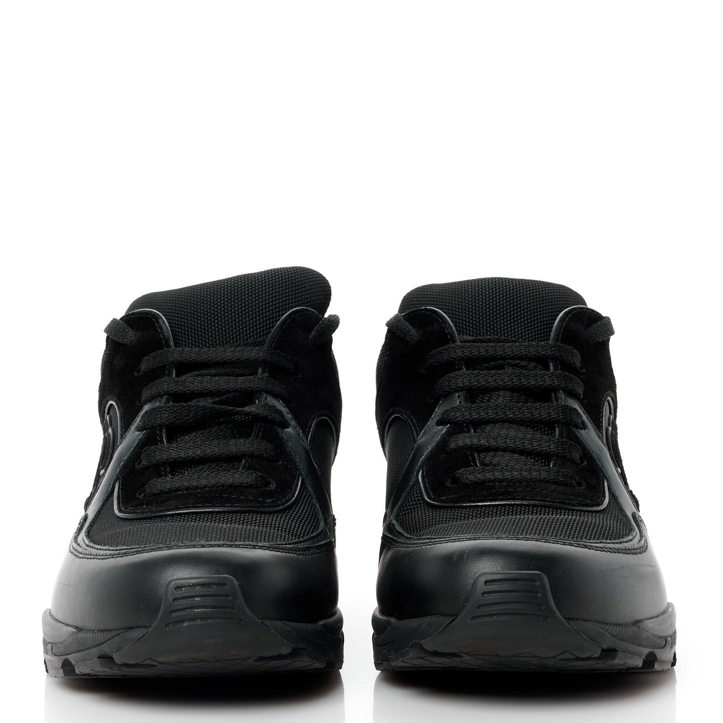 Toile Suede Calfskin CC Sneakers 38 Black