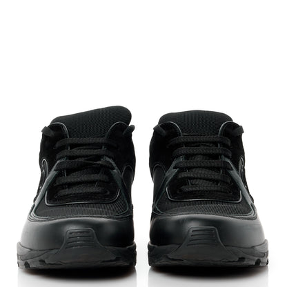 Chanel Toile Suede Calfskin CC Sneakers 38 Black 2 of 10