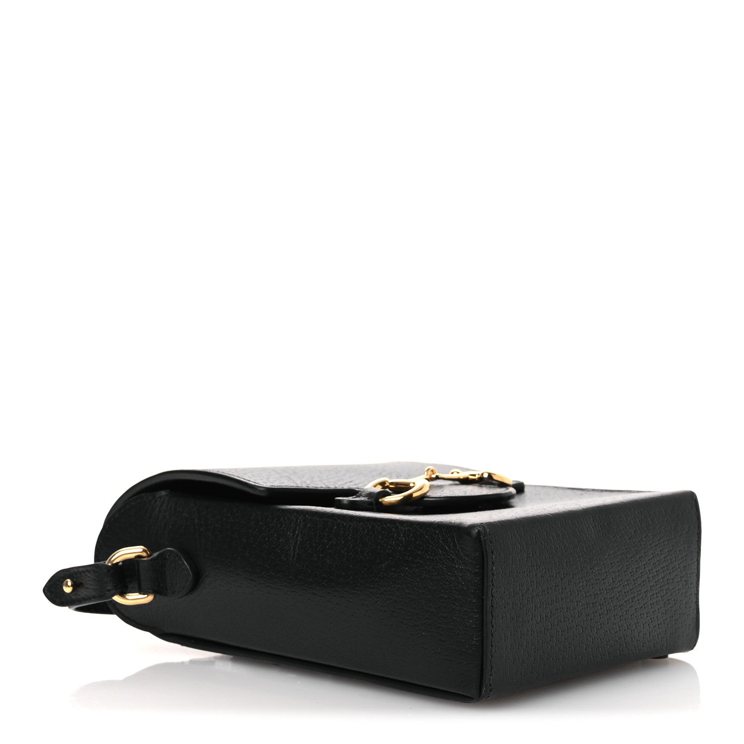 Gucci Dollar Calfskin Vertical Horsebit 1955 Crossbody Bag Black 4 of 15
