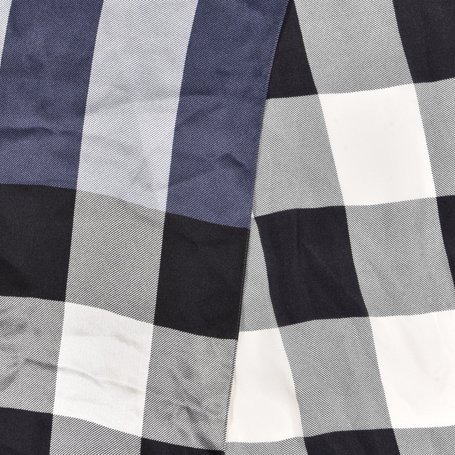 Burberry Silk Mega Check Scarf Blue 3 of 5
