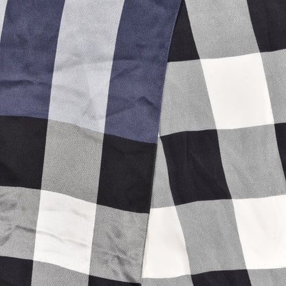 Burberry Silk Mega Check Scarf Blue 3 of 5