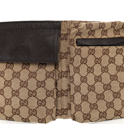 Gucci GG Monogram Double Pocket Belt Bag Dark Brown 8 of 10