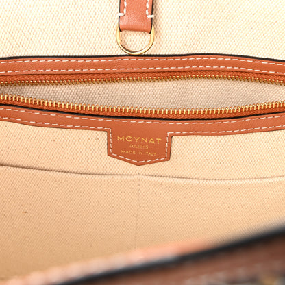 Moynat Calfskin Canvas M Tote PM Brown 7 of 10