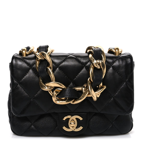 Chanel Lambskin Quilted Small Funky Town Flap Black 1862841