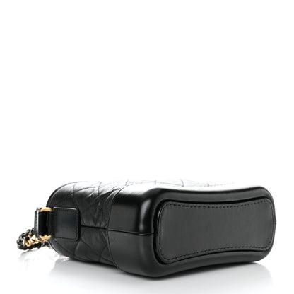Chanel Aged Calfskin Quilted Small Gabrielle Hobo Black 4 of 11