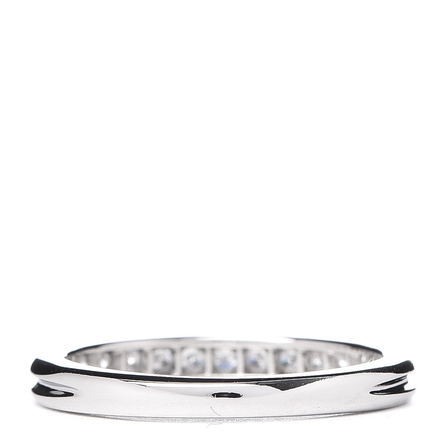 Tiffany Platinum Diamond 2.5mm Half Circle Wedding Band Ring 50 5.5 3 of 5