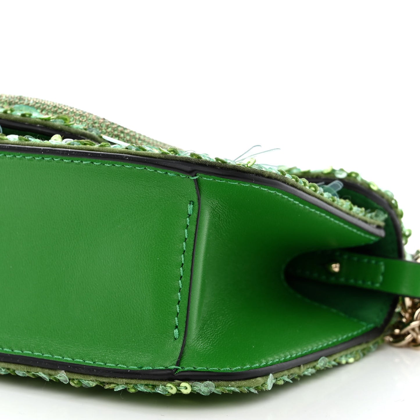 Sequin Crystal Vlogo Embroidered Small Loco Shoulder Bag Multicolor