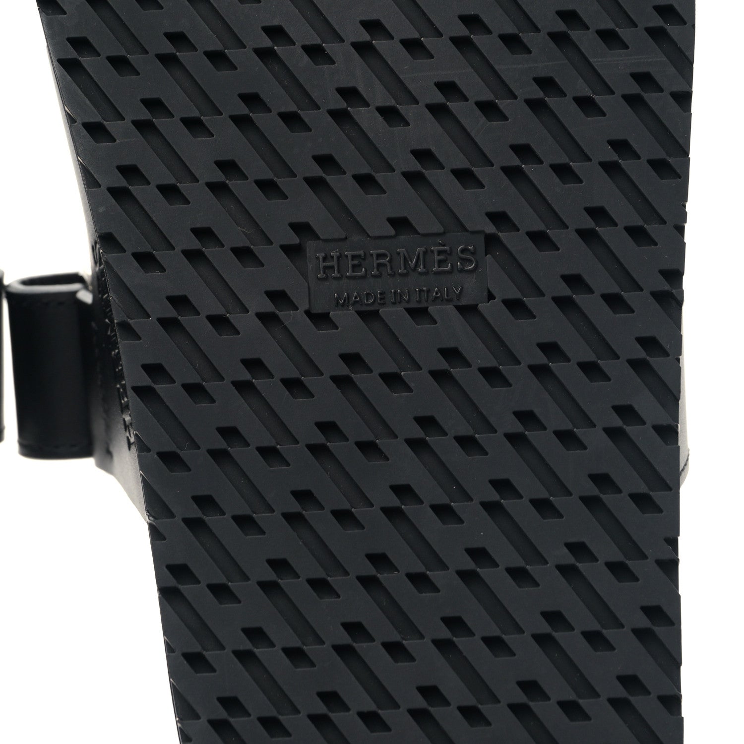 Hermes Calfskin Womens Chypre Sandals 37 Black 6 of 9