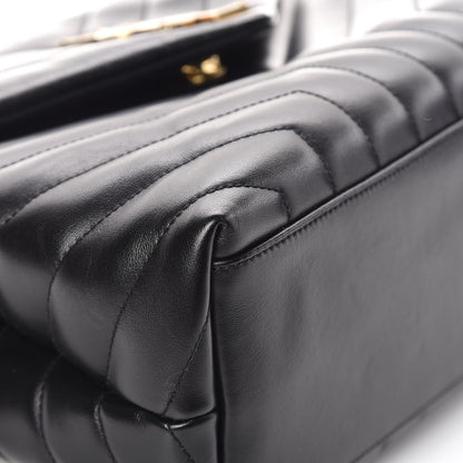 Saint Laurent Calfskin Y Quilted Monogram Medium Loulou Chain Satchel Black 8 of 14