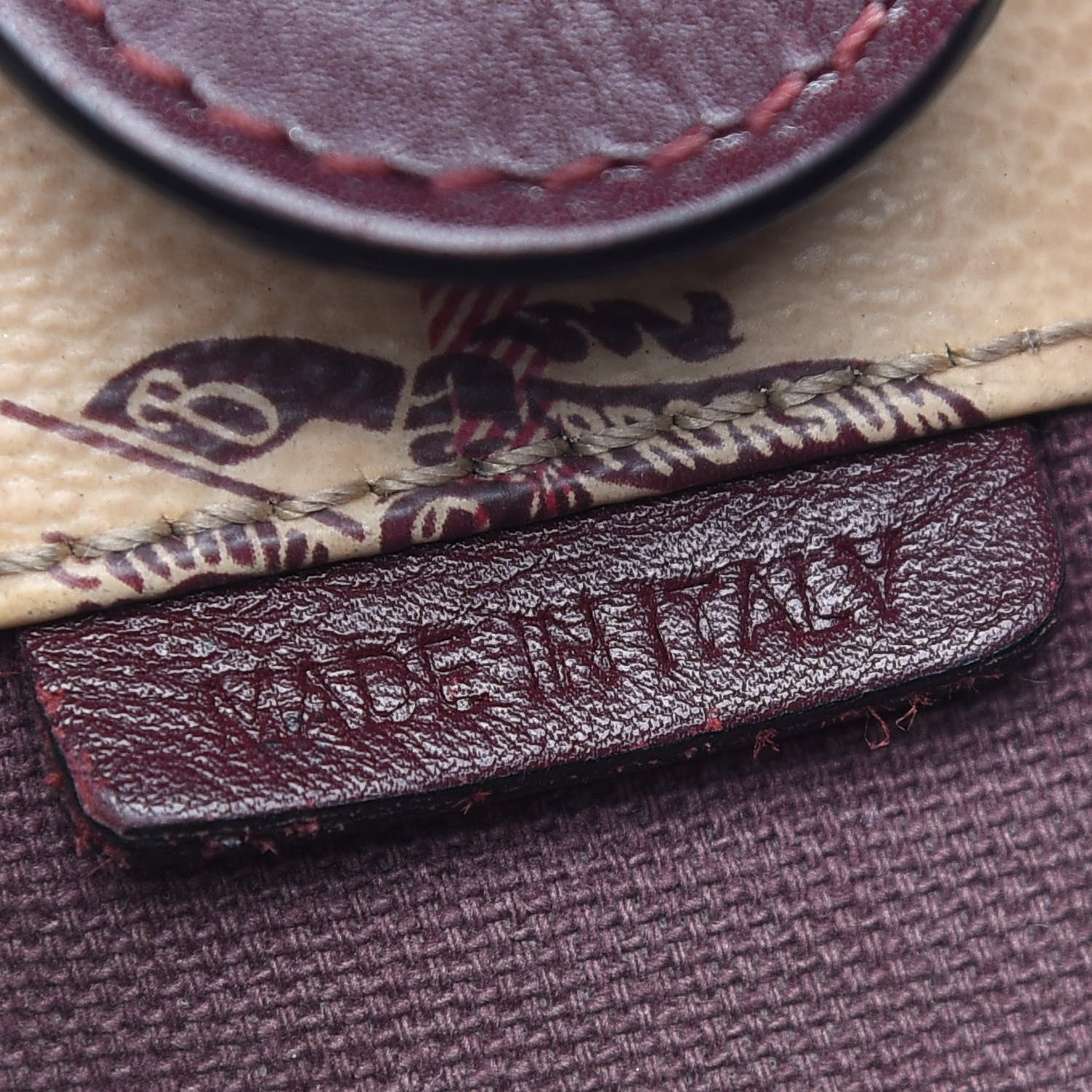 Burberry Haymarket Check Small Canterbury Tote Burgundy 7 of 16