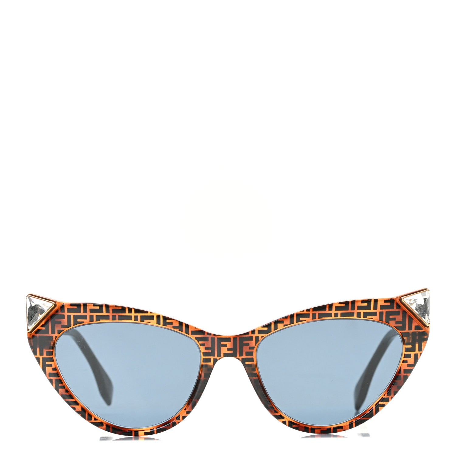 Fendi Acetate Metal FF Cat Eye Sunglasses FF 0356/S Havana 2 of 7