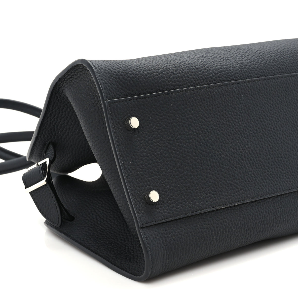 The Row Matte Grained Calfskin Margaux Shoulder 12 Black 7 of 9