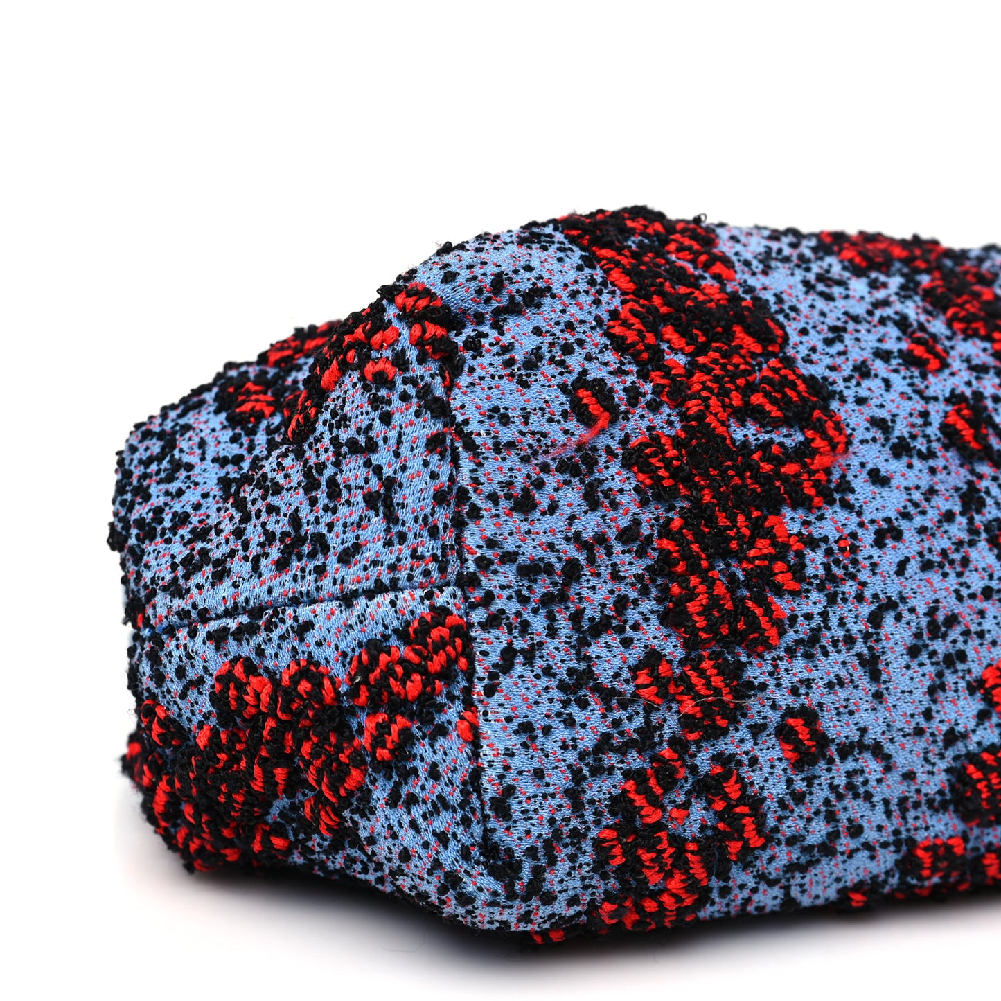 Textured Fabric Medium The Point Triangle Bag Red Blue