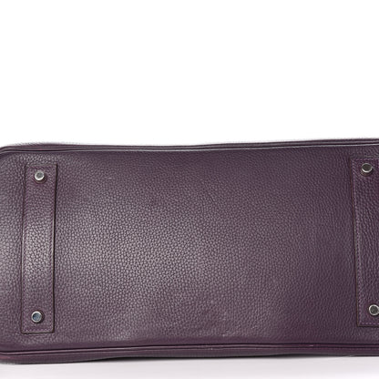 Hermes Taurillon Clemence JPG Birkin 42 Raisin 38 of 56