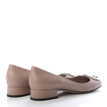 Gucci Nappa Crystal Interlocking G Ballet Flats 36.5 Dark Cipria 4 of 10