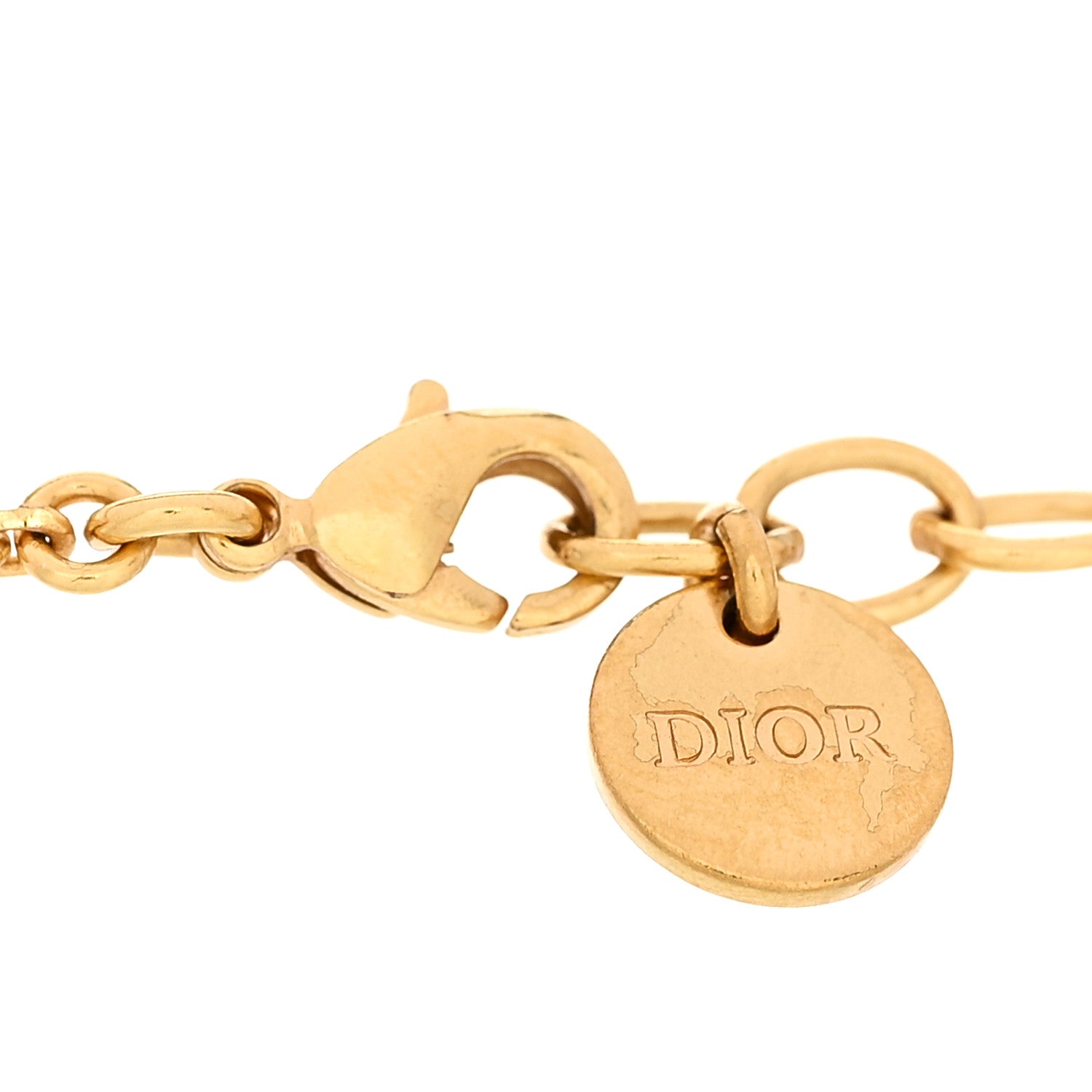 Christian Dior CD Crystal Heart Bracelet Gold 3 of 3
