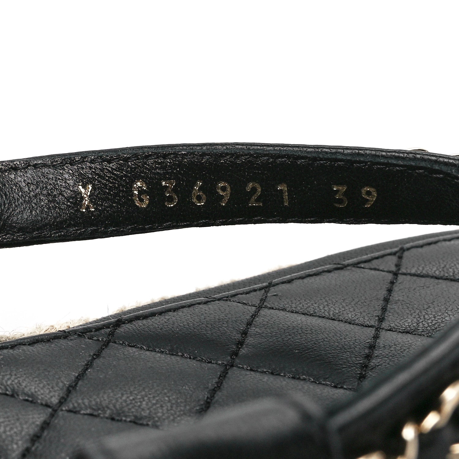 Chanel Lambskin Chain CC Thong Espadrille Sandals 39 Black 8 of 8