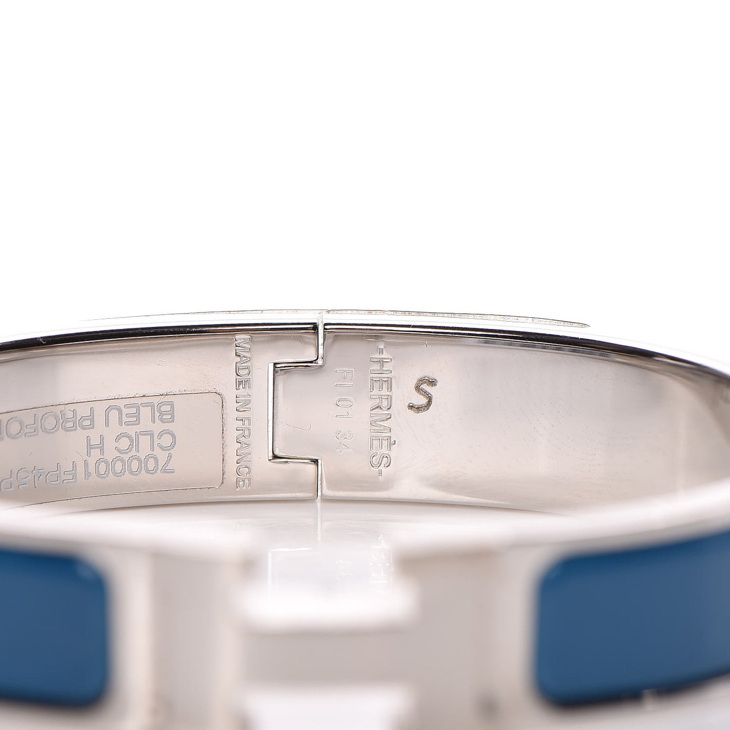 Enamel Narrow Clic Clac H Bracelet PM Bleu Profond
