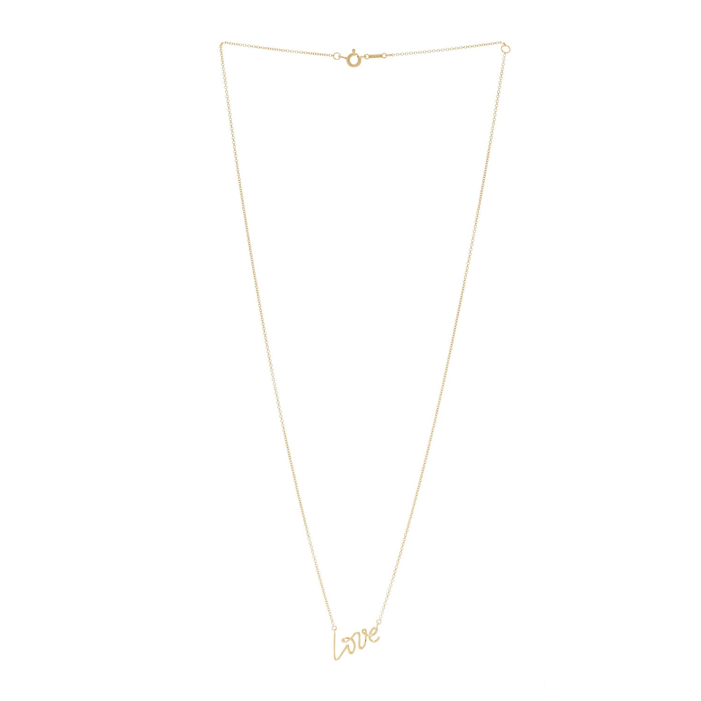 18K Yellow Gold Small Paloma's Graffiti Love Pendant Necklace
