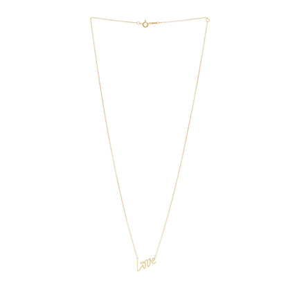 Tiffany 18K Yellow Gold Small Paloma's Graffiti Love Pendant Necklace 2 of 6
