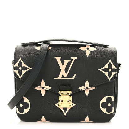 Louis Vuitton Empreinte Monogram Giant Pochette Metis Black Beige 1 of 8