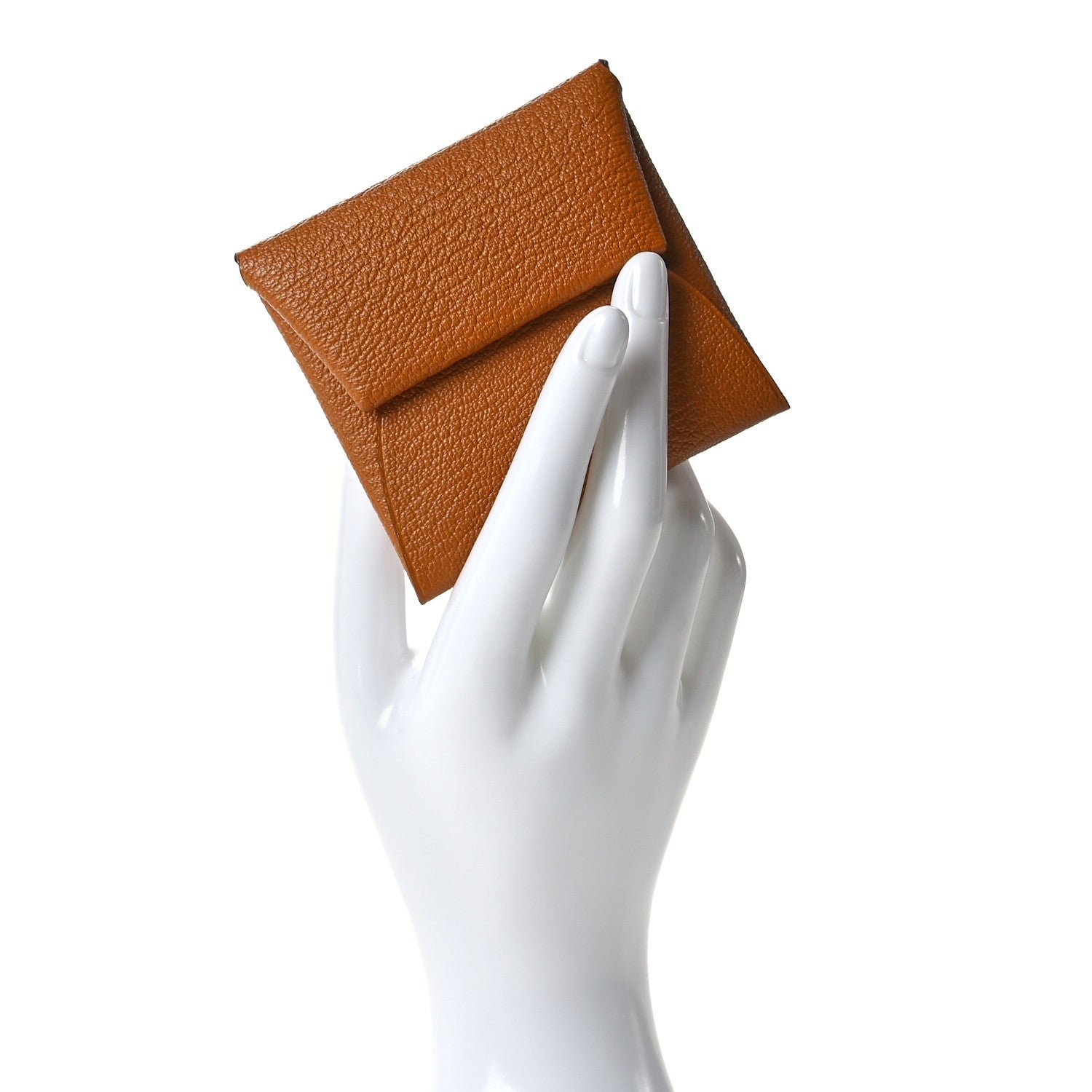 Hermes Chevre Mysore Bastia Verso Coin Purse Caramel Mauve Sylvestre 2 of 11