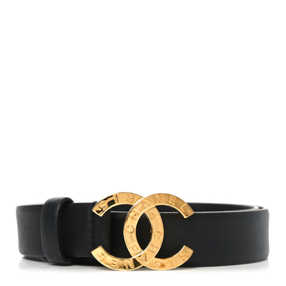Chanel Calfskin Paris Button CC Belt 75 30 Black 1 of 6