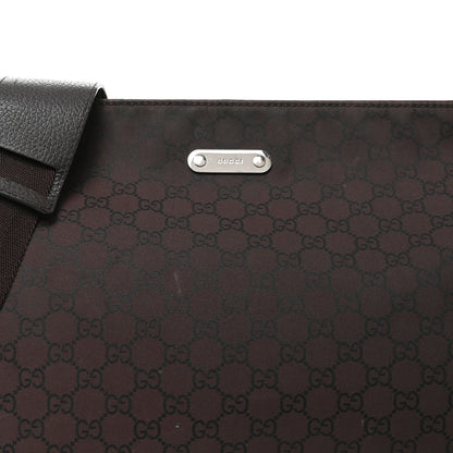 Gucci Nylon Monogram Messenger Bag  Dark Brown 7 of 9